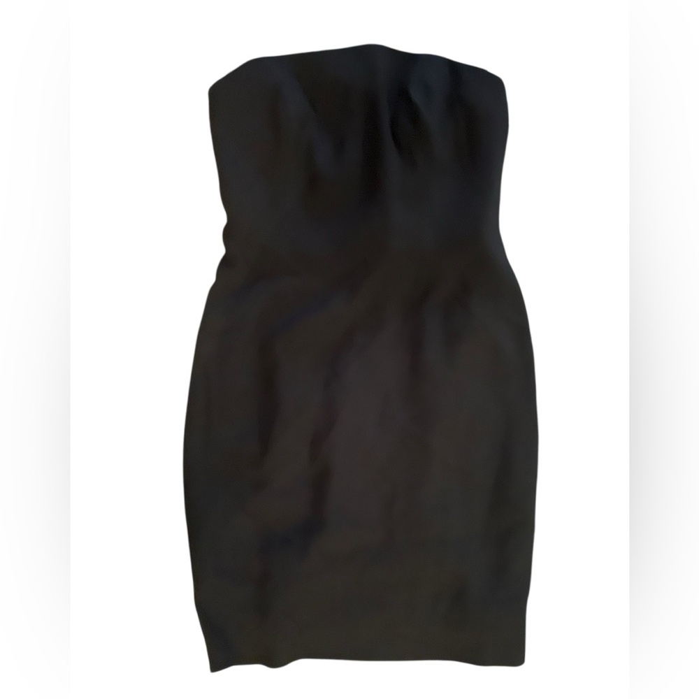Vintage 80s AJ Bari Elegant Black Strapless Mini Dress